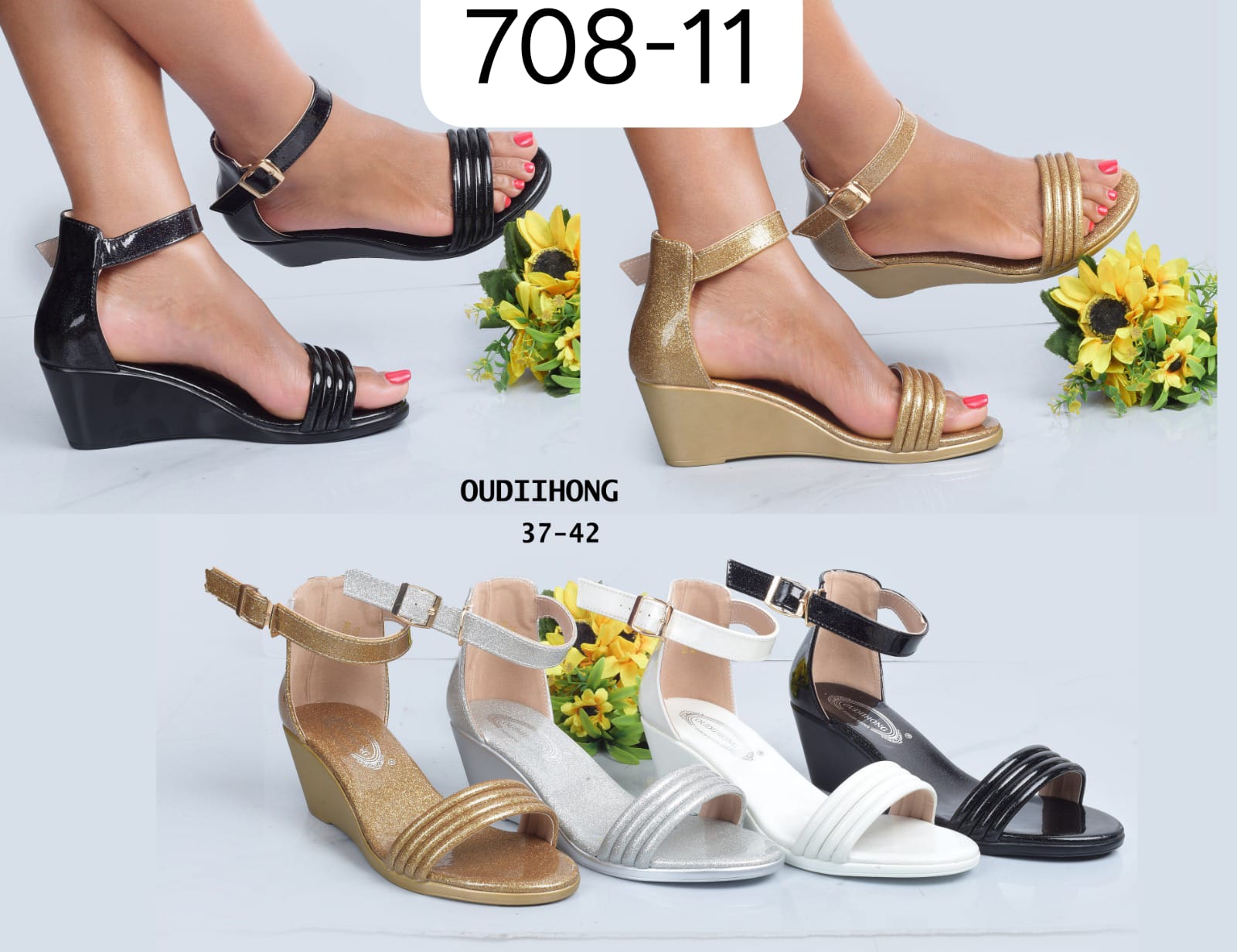 Women Open Wedge Heels Comfortable Ladies Sandals Stylish Lightweight Wedge Heel Shoes for Women Casual Office Party Wear Durable Non Slip Fashion Footwear Sizes 37 to 42