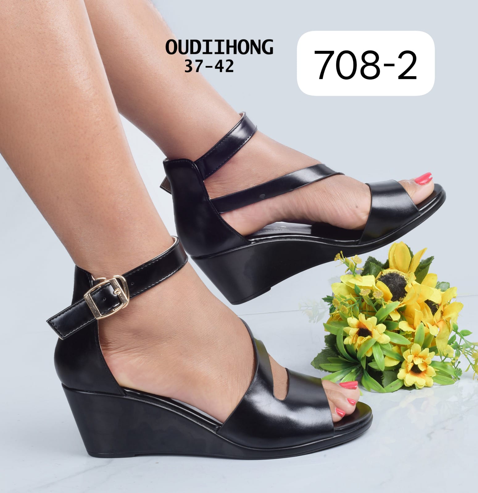 Women Open Wedge Heels Comfortable Ladies Sandals Stylish Lightweight Wedge Heel Shoes for Women Casual Office Party Wear Durable Non Slip Fashion Footwear Sizes 37 to 42
