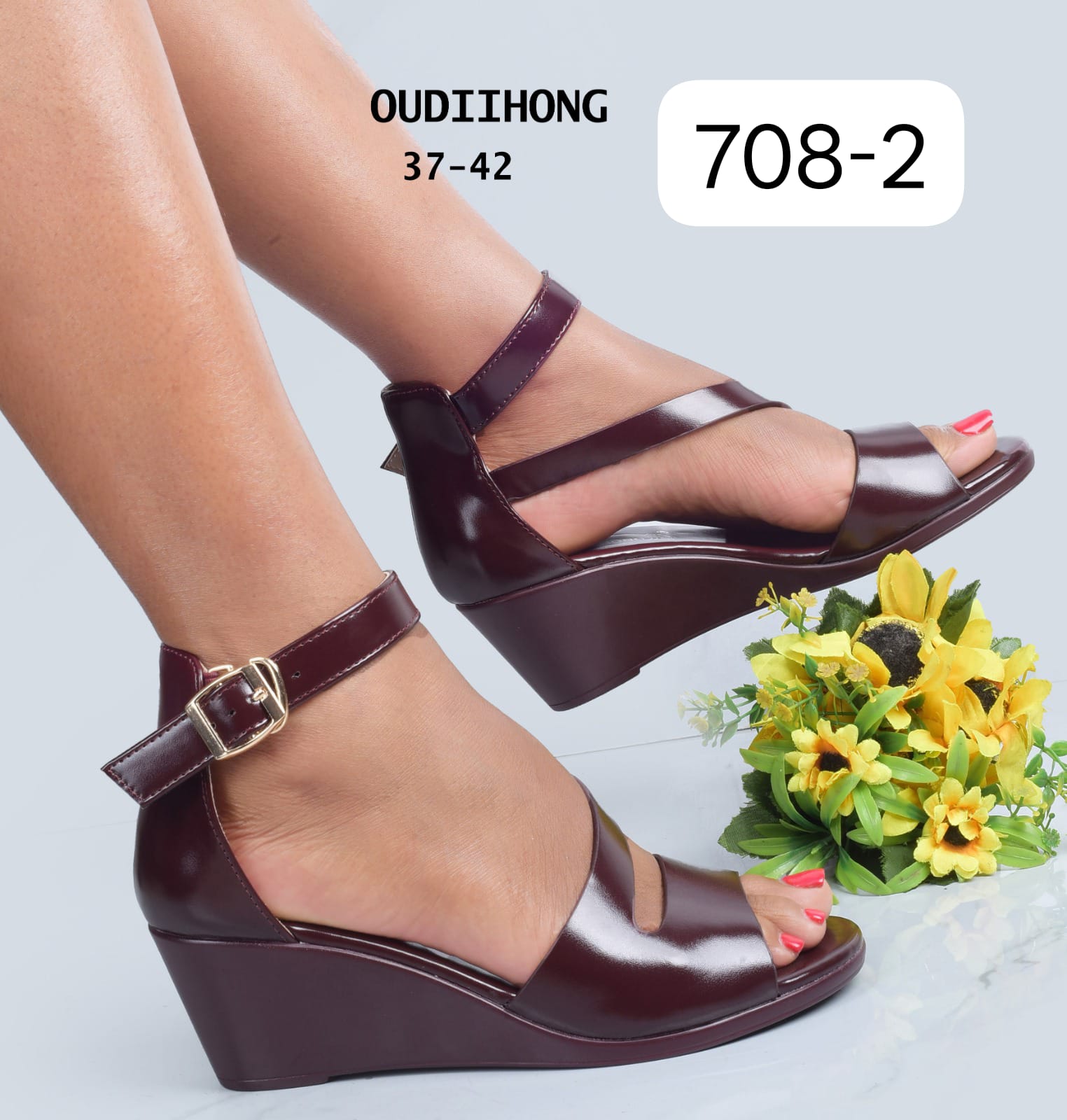 Women Open Wedge Heels Comfortable Ladies Sandals Stylish Lightweight Wedge Heel Shoes for Women Casual Office Party Wear Durable Non Slip Fashion Footwear Sizes 37 to 42