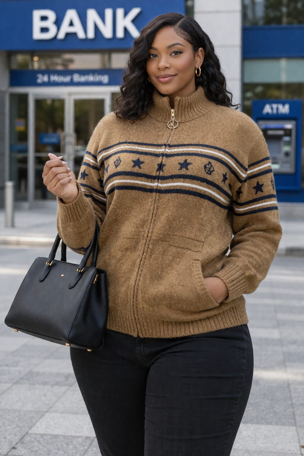 Women Warm Sweater Free Size Soft Knit Pullover Stylish Ladies Cozy Top Comfortable Oversized Sweater for Cold Weather Casual Wear Travel Office Everyday Fashion