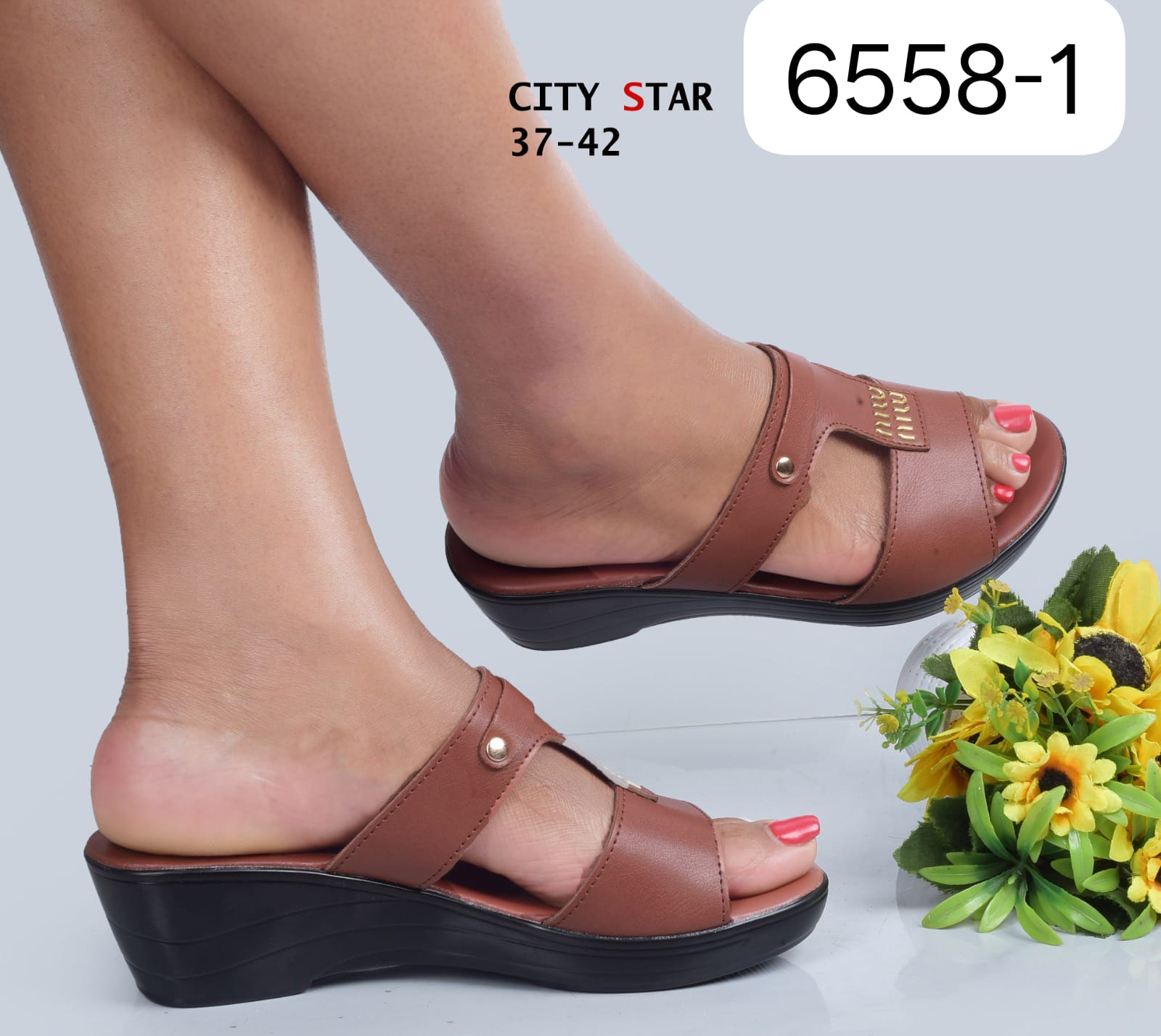 Women miumiu PU Leather Open Wedge Sandals Comfortable Ladies Platform Heel Shoes Stylish Casual Footwear Lightweight Breathable Durable Everyday Fashion Sizes 37 to 42