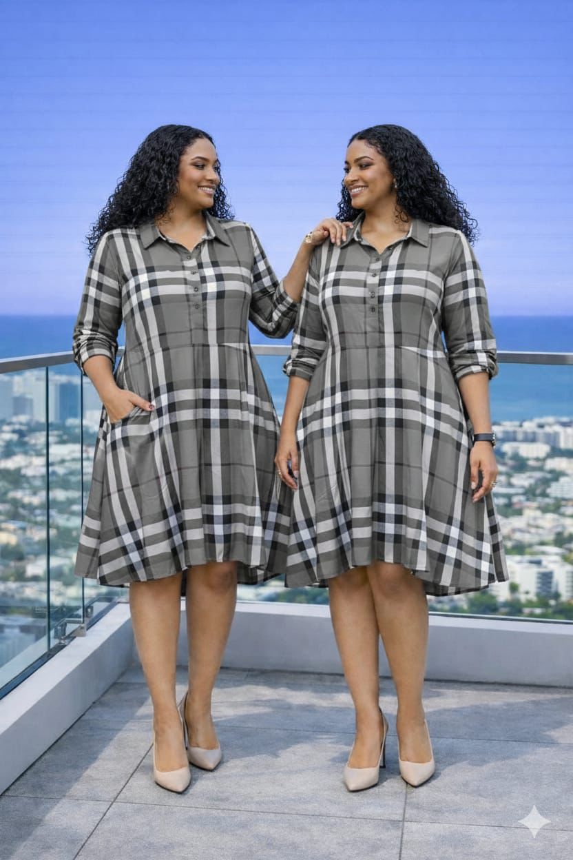 Women High-Low Shirt Dress Stylish Button-Down Dress Casual Elegant Office Outfit Comfortable Fashion Wear Trendy Ladies Dress Soft Fabric Sizes L to 2XL