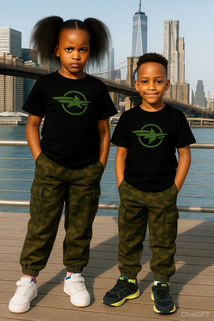 Kids Combat Trouser Set Unisex Boys Girls Outfit Stylish 2 Piece Set T Shirt and Trousers Comfortable Casual Wear Durable Fabric for Play Outdoor Sizes 3 to 12 Years