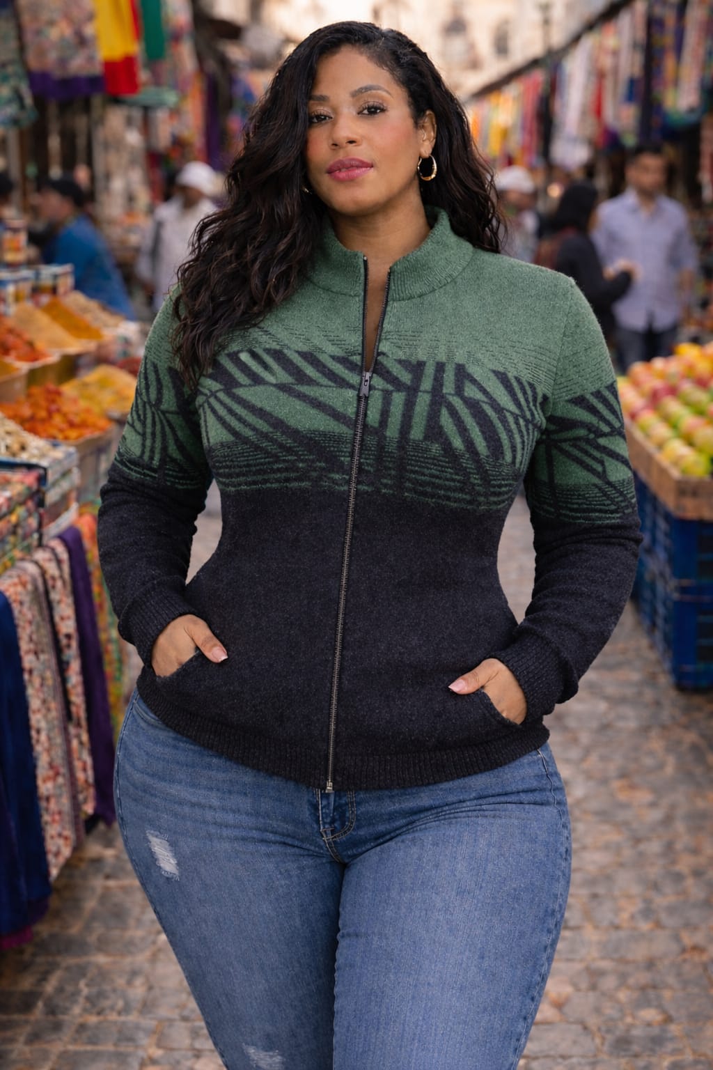 Women Soft Zipper Sweater Free Size Warm Comfortable Stylish Casual Knitwear Long Sleeve Cozy Fashion Top Cold Season Wear Elegant Everyday Outfit