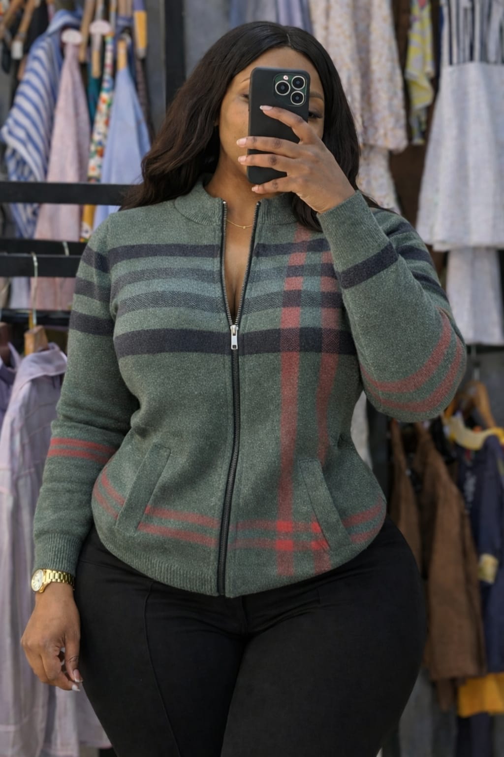 Women Soft Zipper Sweater Free Size Warm Comfortable Stylish Casual Knitwear Long Sleeve Cozy Fashion Top Cold Season Wear Elegant Everyday Outfit