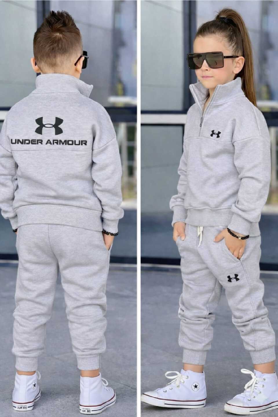 Kids Unisex Warm Tracksuit Set 2 Piece Hoodie and Sweatpants Soft Cozy Outfit Comfortable Casual Wear Boys Girls Winter Clothes Ages 3 to 12 Years