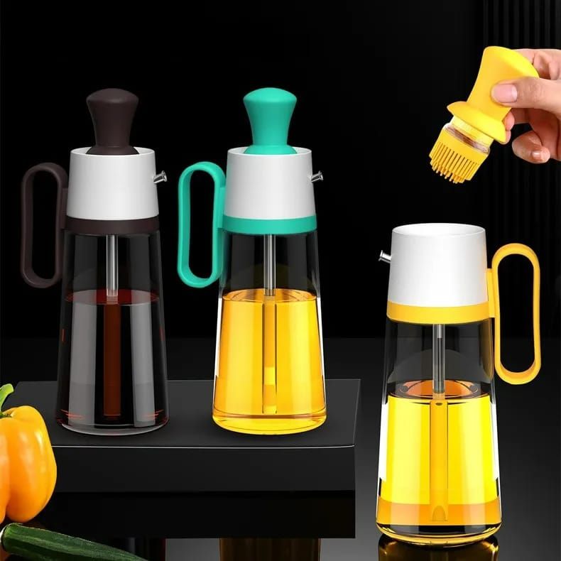 Oil jar  Sprayer
🔅For all kinds of liquid seasonings needed for cooking, such as oil, vinegar, soy sauce, syrup, cooking wine, etc.
🔅Materials: Glass + Food.
