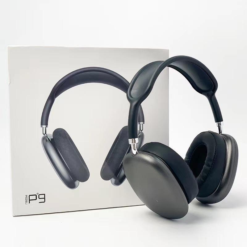 P9 Wireless Bluetooth Headphones, HiFi Stereo Over Ear Headset With Microphone Sports Noise Cancelling Earphones For Travel-Black and Sports