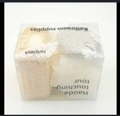 Haoda "Touching Tour" Bath Set, containing a mesh loofah sponge and an exfoliating bath mitt or back scrubber, designed for full-body cleansing and exfoliation