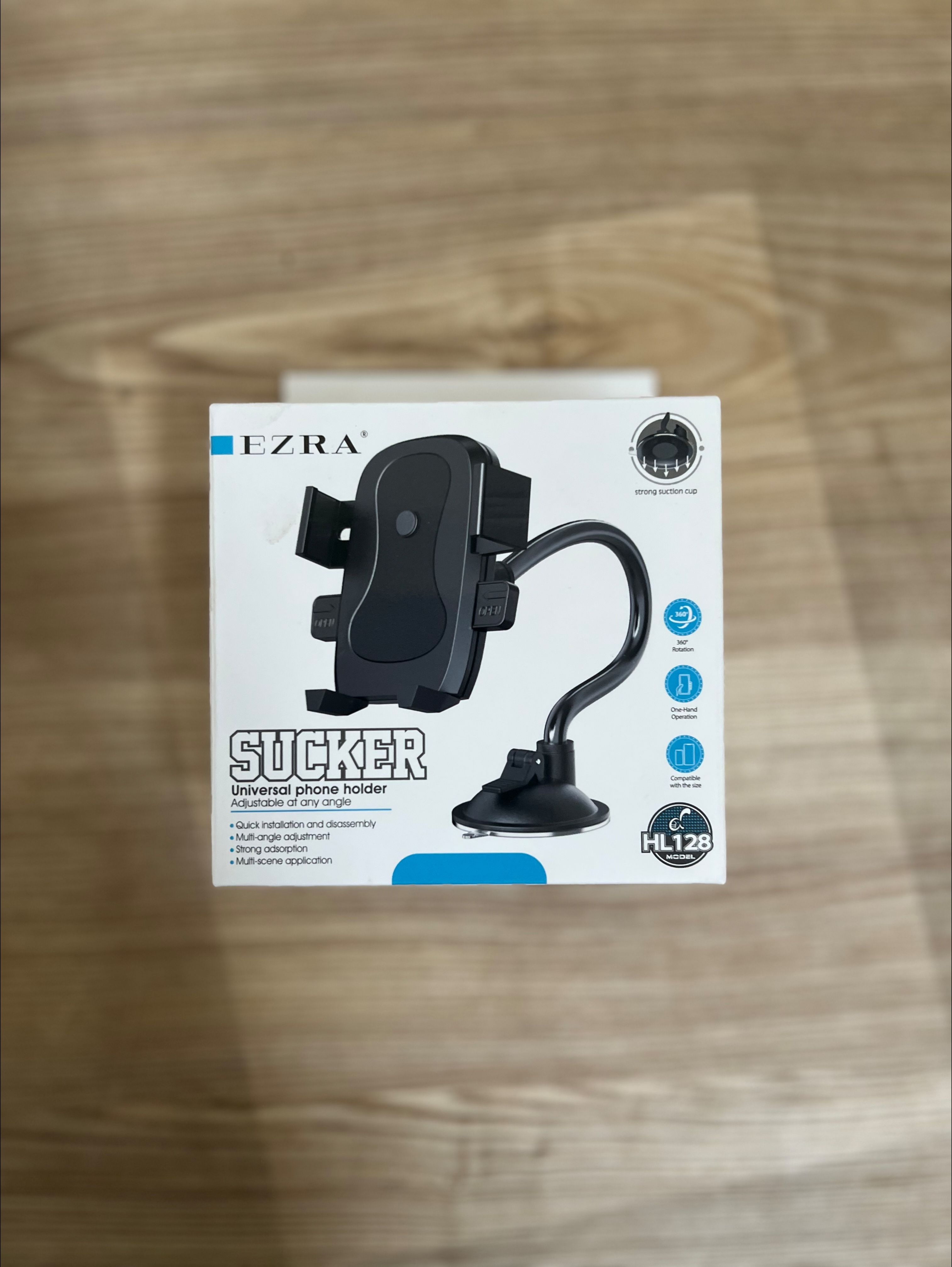 Universal Phone Holder 360 degrees Sucker HL128 Ezra Car Phone Holder Mount Cradle Compatible Strong Suction Cup