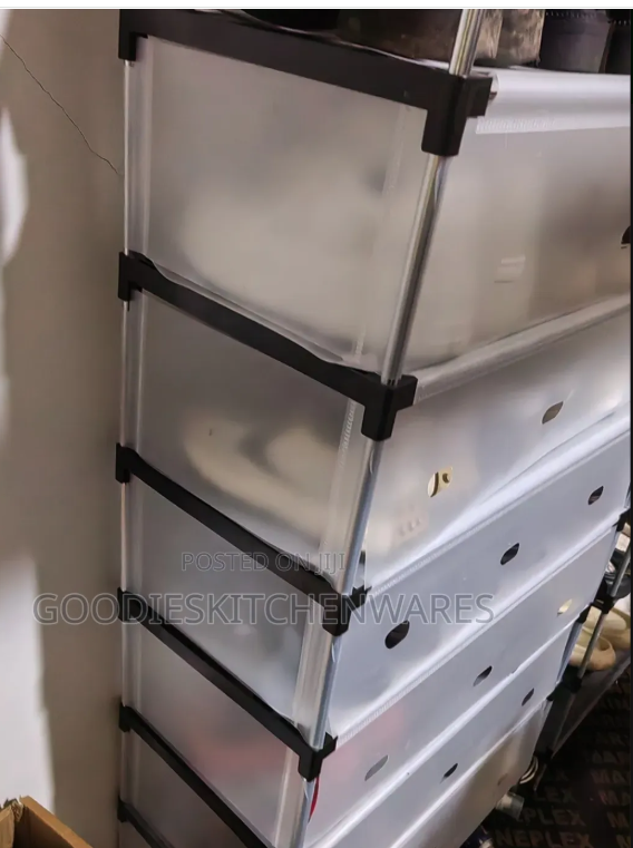 5 Tiers Shoe Rack Organizer with with a dustproof cover is a compact, space-saving solution designed for entryways, closets, or hallways featuring a metal or plastic frame with non-woven fabric