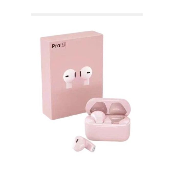 PRO 5S Earbuds True Wireless Earphone Noise Cancelling Update Bluetooth 5.3 Headset HD Music Headphone In-Ear Handsfree With Mic Pink Colour