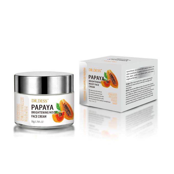 DR DESS Papaya Moisturizing Face Cream Skin Brightening Face Lotion Fades Dark Spots Anti Acne Cream