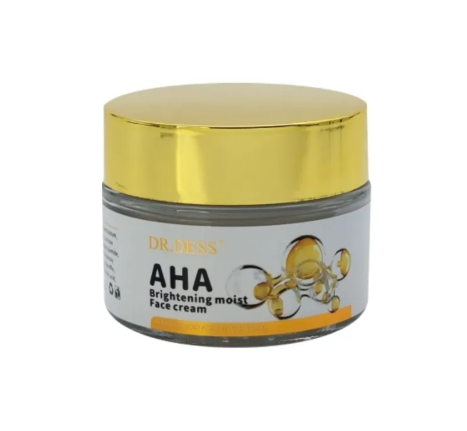 DR DESS AHA Moisturizing Face Cream reduce fine lines, wrinkles, and acne while providing hydration and increasing collagen production Improves Product Absorption 50g