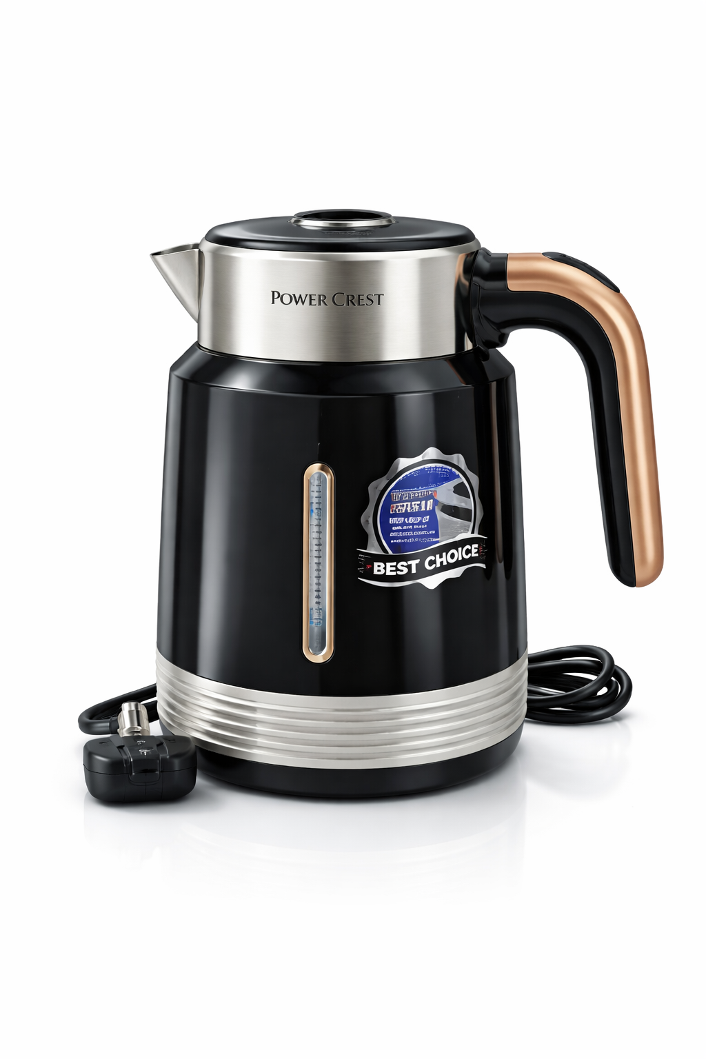 Power Krest PC-2548 2.5L Stainless Steel Electric Kettle – Rapid Heat Technology for Fast Boiling – Extra Durable Heating Element – 2.5 Litre Large Size – Multi-Purpose Milk And Water