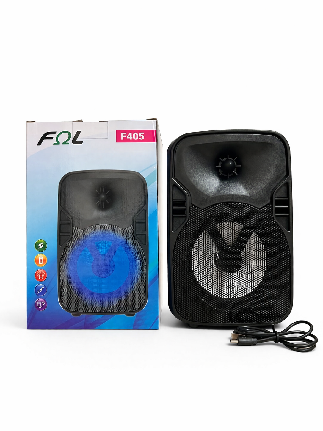 FQL F405 Wireless Bluetooth with LED Display, with Built -in Microphone and Speaker. Make calls, listen to music and alarm clock.
Portable, wireless, multi-function.Very light weight, easy to carry