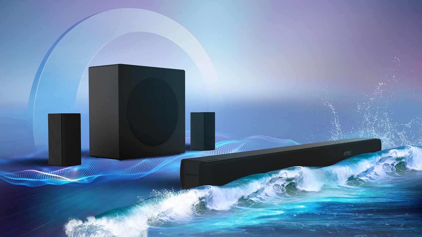 Hisense AX5100Q 5.1 Channel Soundbar System – 580W Powerful Home Theatre Audio, Dolby Atmos & Dolby Audio, Wireless Subwoofer, Bluetooth 5.3, HDMI ARC & Optical Input, Surround Sound Speaker System