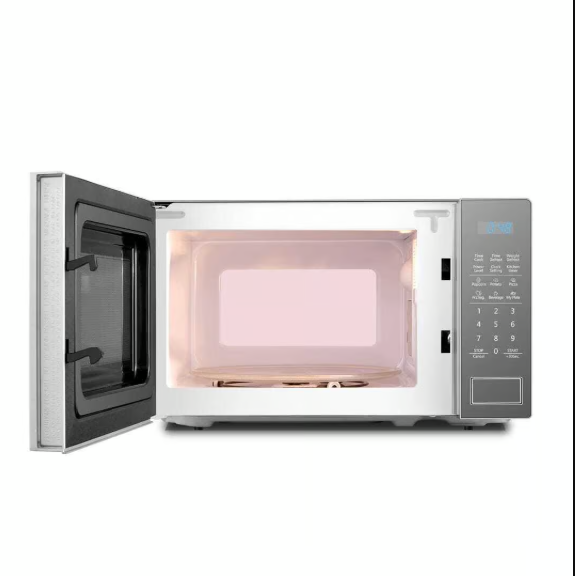 Hisense H20MOMS11 20L Digital Microwave Oven – 700W Power, Child Lock Safety, Defrost Function, 6 Auto Cooking Menus, LED Display, Compact Kitchen Appliance – Mirror Silver (3 Years Warranty)