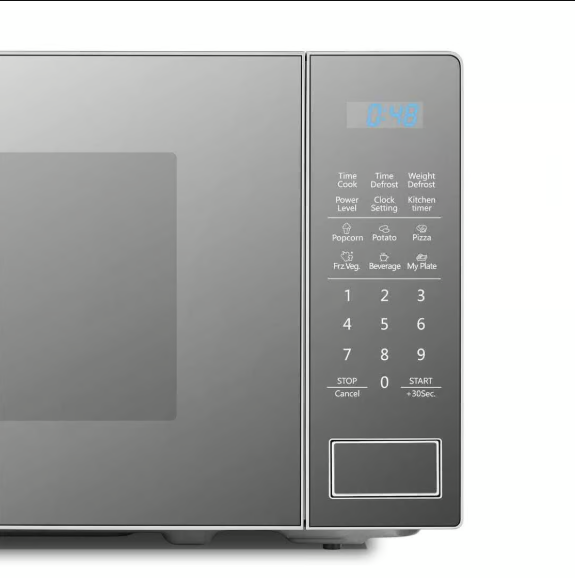 Hisense H20MOMS11 20L Digital Microwave Oven – 700W Power, Child Lock Safety, Defrost Function, 6 Auto Cooking Menus, LED Display, Compact Kitchen Appliance – Mirror Silver (3 Years Warranty)