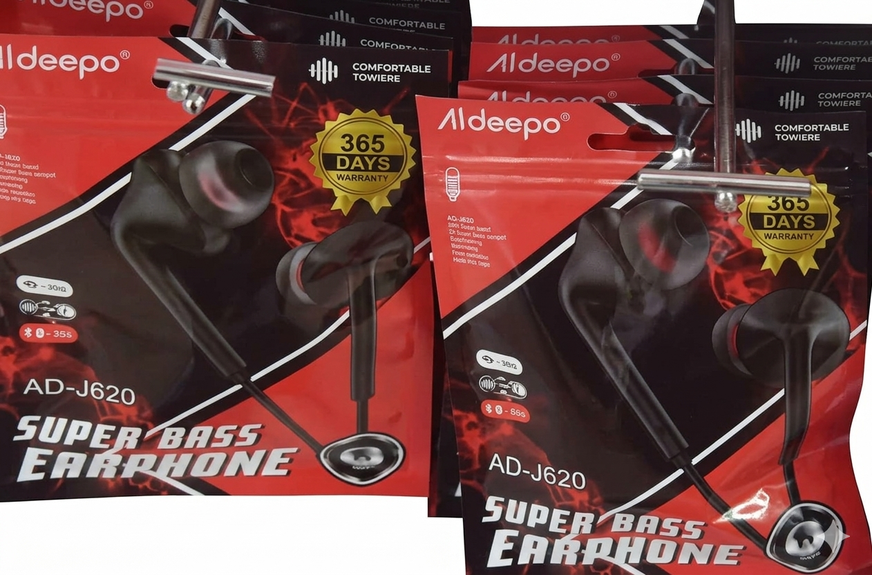 Aldeepo AD-J620 Super Bass Earphones Experience profound, immersive audio with enhanced deep bass for a captivating listening experience.