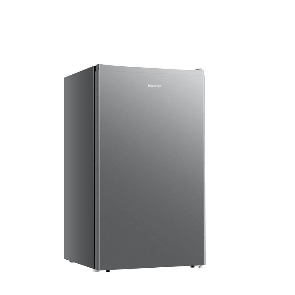 Hisense 120L Single Door Compact Bar Refrigerator - RR120DAGS Direct Cool Fridge with Internal Freezer, Tempered Glass Shelves, Energy Efficient Low Noise Compressor & Adjustable Thermostat – Silver