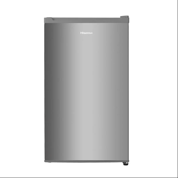 Hisense 120L Single Door Compact Bar Refrigerator - RR120DAGS Direct Cool Fridge with Internal Freezer, Tempered Glass Shelves, Energy Efficient Low Noise Compressor & Adjustable Thermostat – Silver