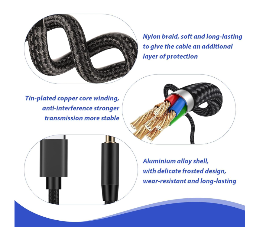 Aldeepo 3.5mm AUX To Type C Audio Cable – Premium Adapter For Quality Sound Transfer