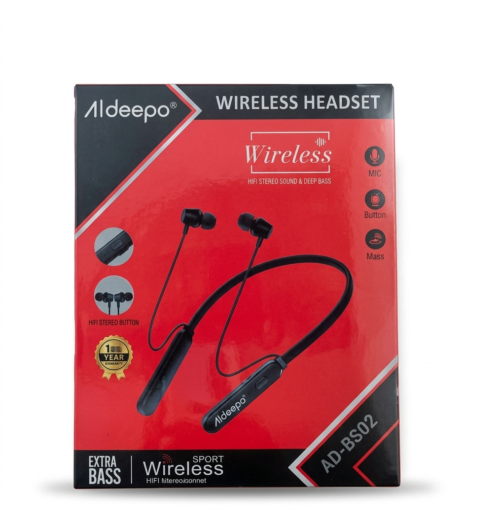 Original Aldeepo Magnetic portable Wireless Sports Neckband designed to provide you with the perfect blend of comfort, sound quality, and convenience while on the go