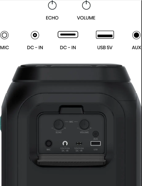 Hisense HP130 Party Rocker - Wireless Party Speaker with 300W Sound, Dynamic LED Light Show, Karaoke Mode, IPX4 Splashproof & FM Radio