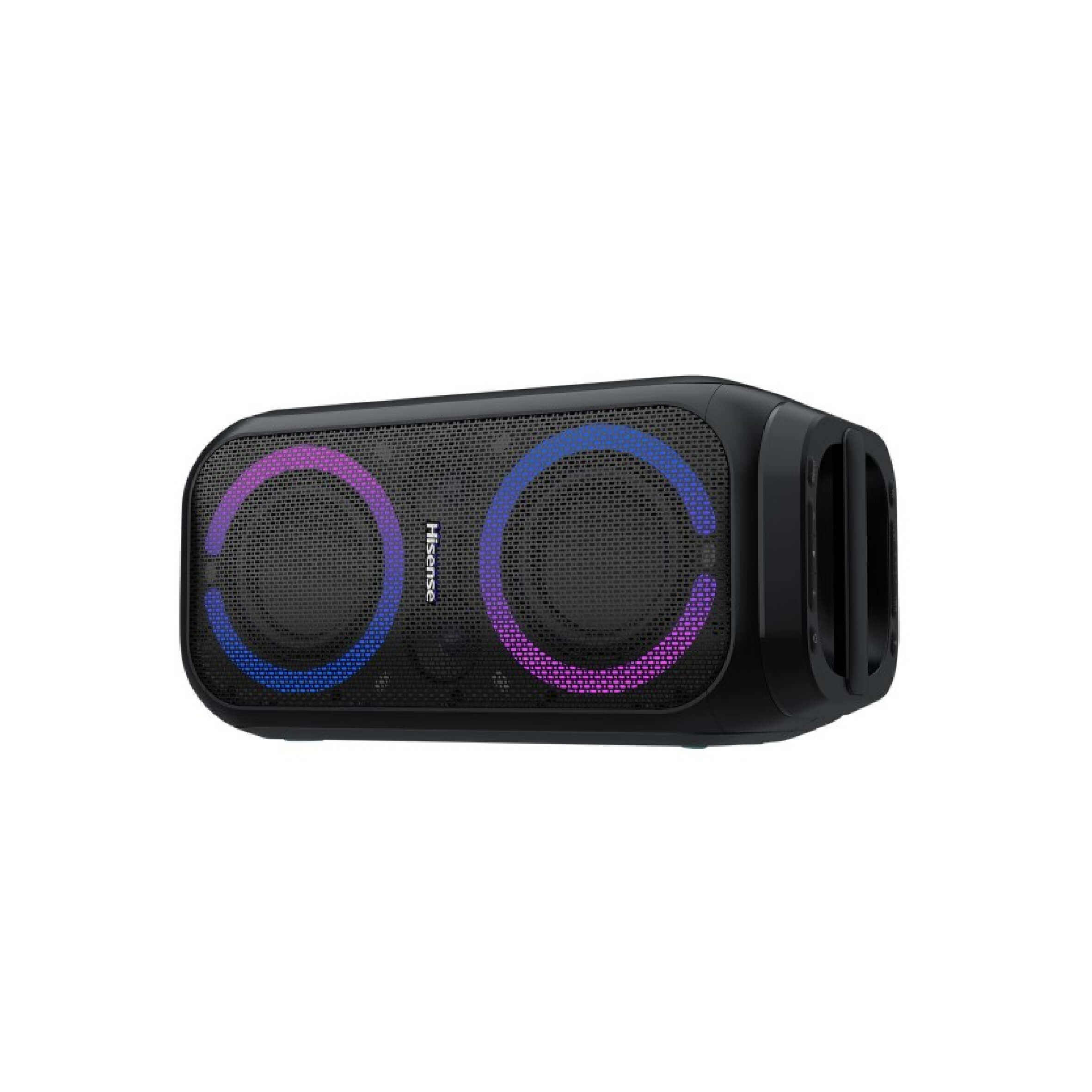 Hisense HP130 Party Rocker - Wireless Party Speaker with 300W Sound, Dynamic LED Light Show, Karaoke Mode, IPX4 Splashproof & FM Radio