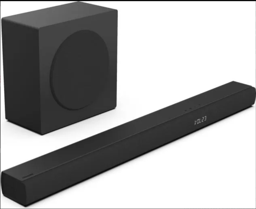 Hisense HS3100 3.1Ch Sound Bar with Wireless Subwoofer, 480W, DTS Vritual: X, Dolby Digital Plus, Bluetooth 5.3, EzPlay, Roku TV Ready, HDMI/AUX/ARC/Optical/USB, Energy Star (HS3100, 2024 Model)