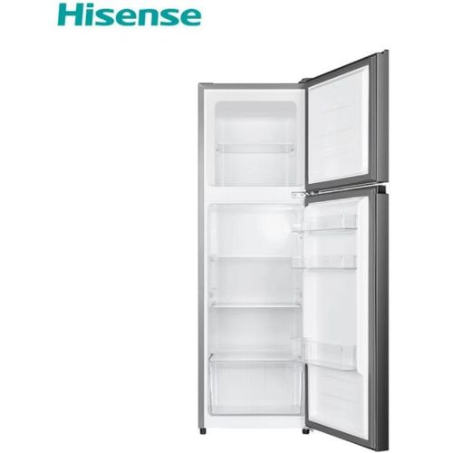 Hisense RD-20DR Double Door Fridge - 200 Liters, Multi-Air Flow System, Tempered Glass Shelves & LED Lighting - Silver Humidity Controlled Crisper