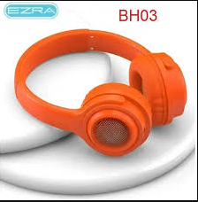 EZRA BH03 Wireless Headset - Bluetooth 5.3, Noise Reduction, Built-in Mic for Clear Calls, SD Card & AUX Support -High-Quality Over-Ear Design, Soft Leather Cushions, Fast Charging & Universal Compati