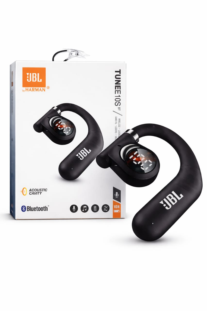 JBL By HARMAN TUNEE10S BT Wireless Bluetooth Headset – High-Fidelity Acoustic Cavity, 10-Hour Battery Life, Sweatproof Sport Design, Built-in Mic for Clear Calls, & Digital Battery Display