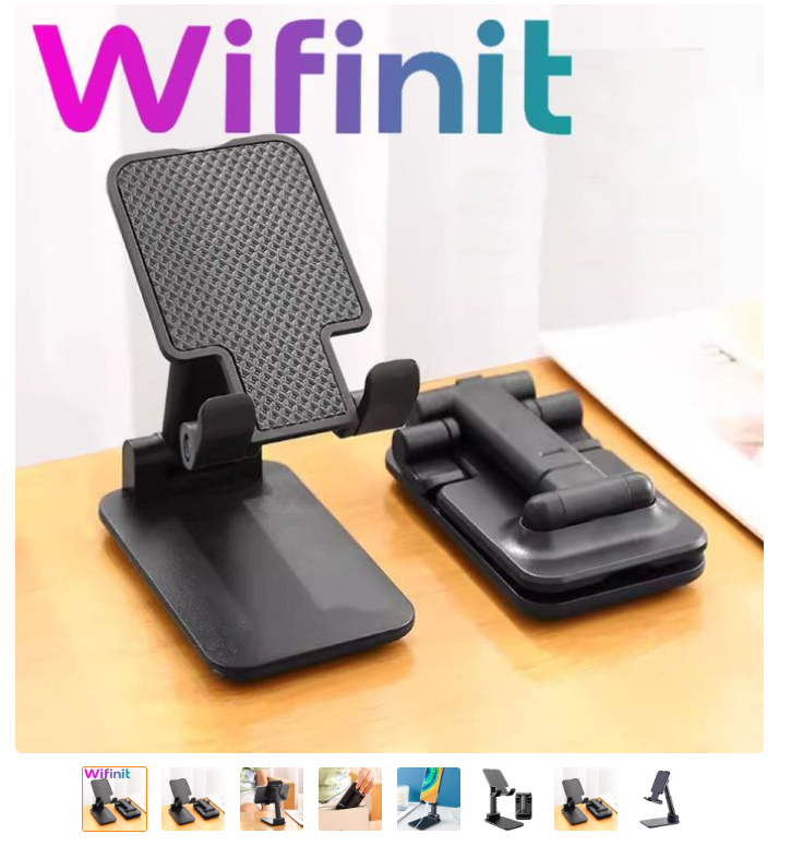 WIFINIT Holder Portable Phone Holder Mobile IPhone, Smart Phones (Foldable) - Black