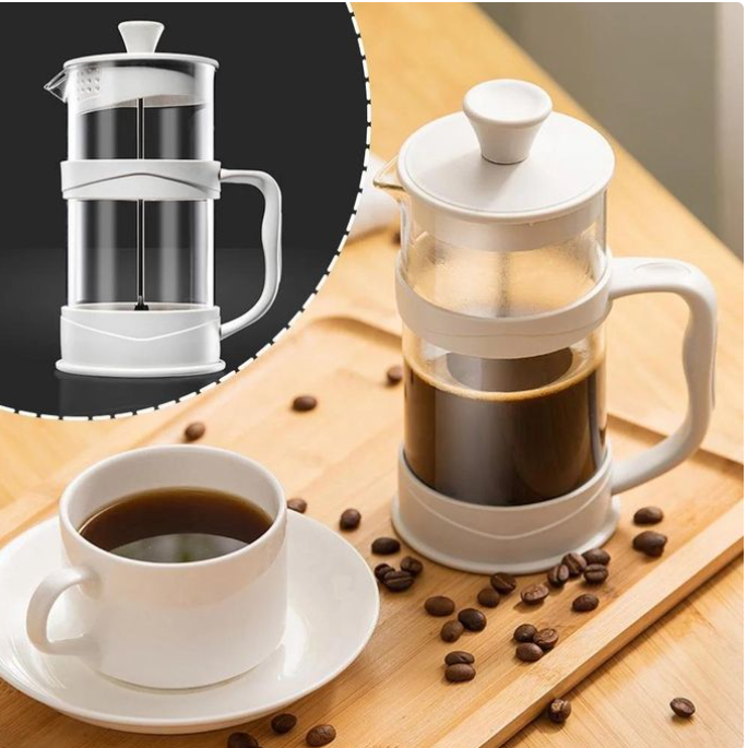 800ml French Press Pot Household French Filter Press Pot Glass Tea Maker Hand-Pressed Filter Cup Brewing Cold Brew Pot Hand Brewed Coffee Pot