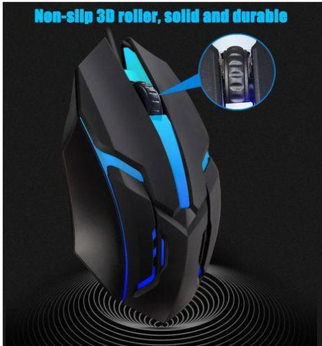 RichRipple Colorful Led Wired Mice Ergonomic Business Mouse 5500 DPI Gaming Mouse With Backlight For Computer Laptop PC.Colorful Led Wired Mice Ergonomic Business Mouse 5500 DPI Gaming Mouse With Back