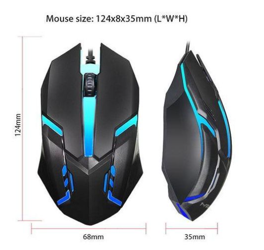 RichRipple Colorful Led Wired Mice Ergonomic Business Mouse 5500 DPI Gaming Mouse With Backlight For Computer Laptop PC.Colorful Led Wired Mice Ergonomic Business Mouse 5500 DPI Gaming Mouse With Back