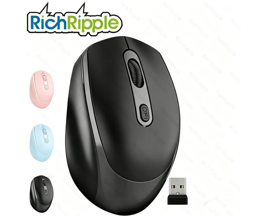 RichRipple 2.4G Wireless Dual-mode Bluetooth Mouse Wireless Rechargeable Mouse RichRipple 2.4G Wireless Dual-mode Bluetooth Mouse  Wireless Rechargeable Mouse