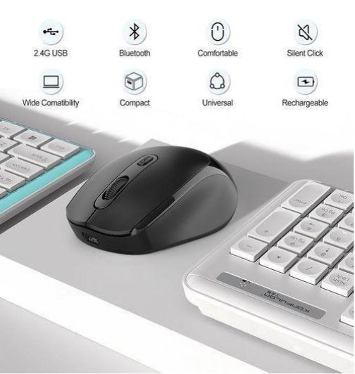 RichRipple 2.4G Wireless Dual-mode Bluetooth Mouse Wireless Rechargeable Mouse RichRipple 2.4G Wireless Dual-mode Bluetooth Mouse  Wireless Rechargeable Mouse