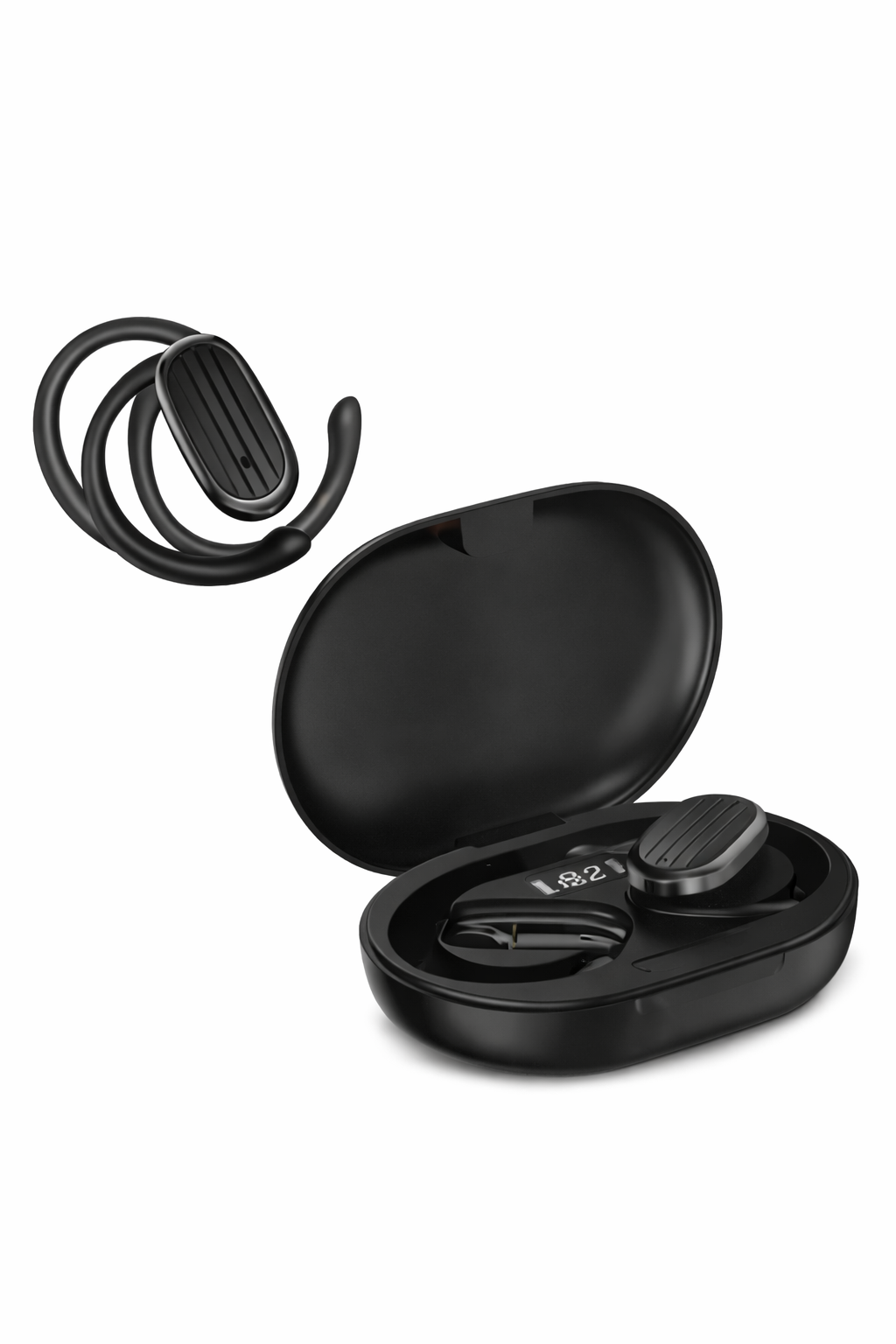 KIN KL92 True Wireless Sports Earphones – Bluetooth 5.0, Ergonomic In-Ear Design – Black