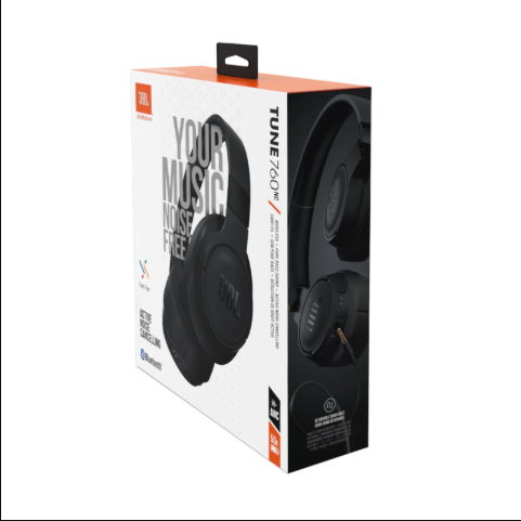 JBL Tune 760NC Wireless Bluetooth Headphones with Active Noise Cancelling – Deep Pure Bass, 50H Battery, Built-in Mic & Foldable Design – Premium Over-Ear Gaming & Music Headset