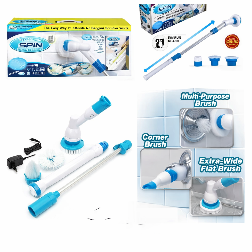 ⚡ Hurricane Electric spin scrubber | Effortless Cleaning with Powerful Spin Technology | Deep Clean Every Corner — No Scrubbing Stress.