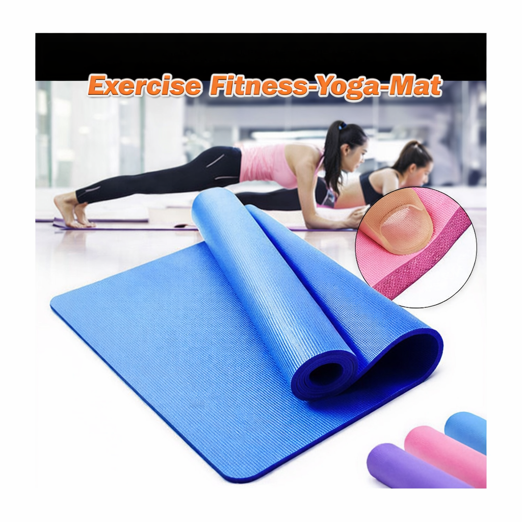 🔥 Brand New 6 MM Yoga Mat Extra Thick Exercise Yoga Mat, Cushioned Support, for Fitness and Gym Workouts.