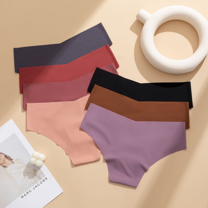 Summer underwear, ice silk seamless underwear for women, thin style, breathable and sexy, pure cotton crotch, large size women's underwear