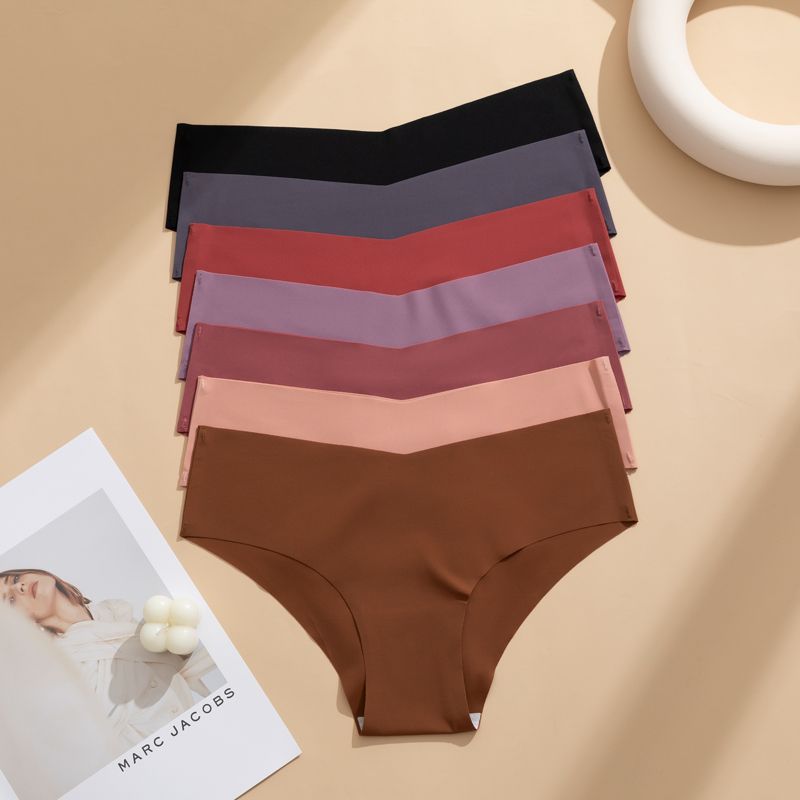 Summer underwear, ice silk seamless underwear for women, thin style, breathable and sexy, pure cotton crotch, large size women's underwear