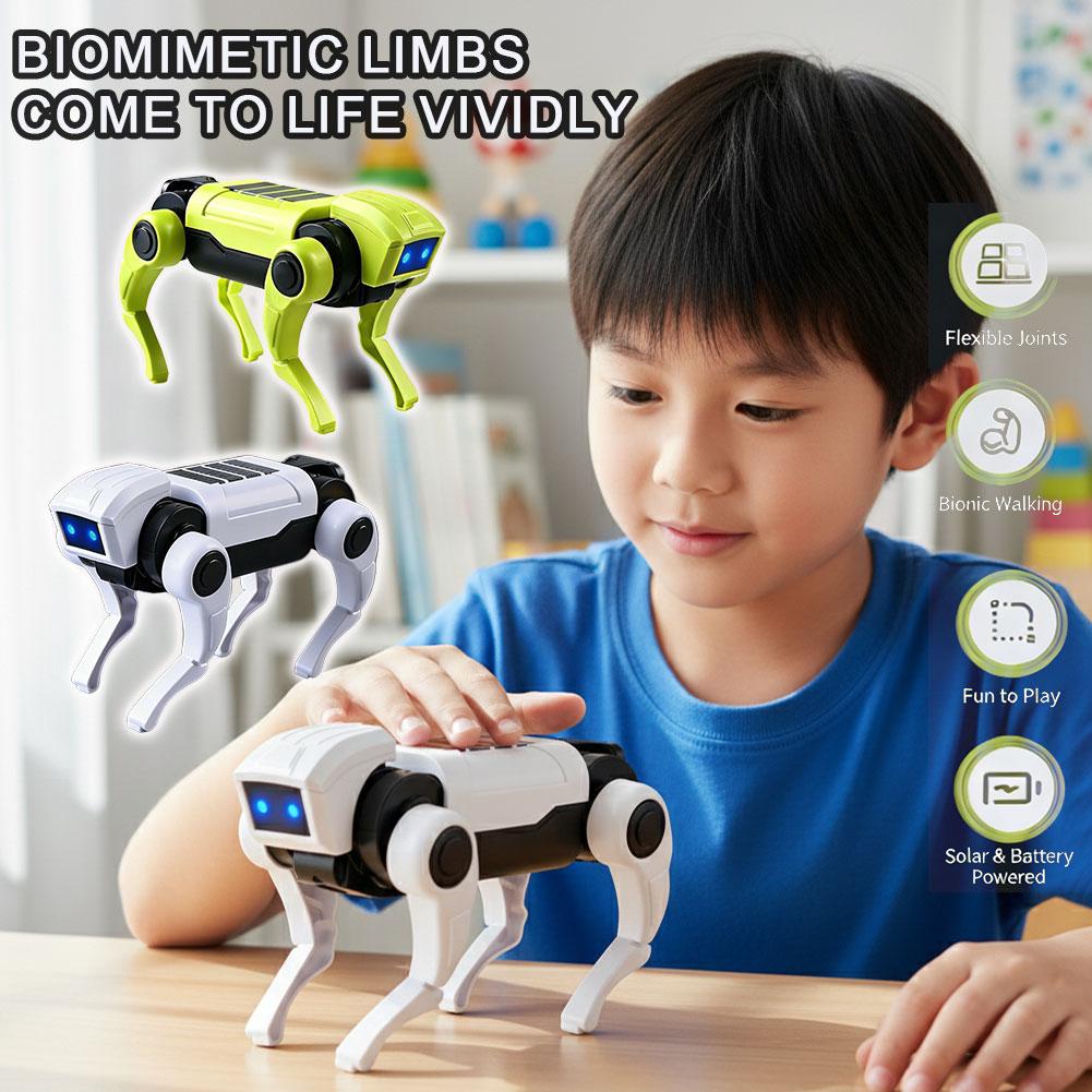 Rc Robot Children's Remote Control Mechanical Dog Toy Science Teaching Diy Assembling Model Electric Set Toys for Boys Kids Gift