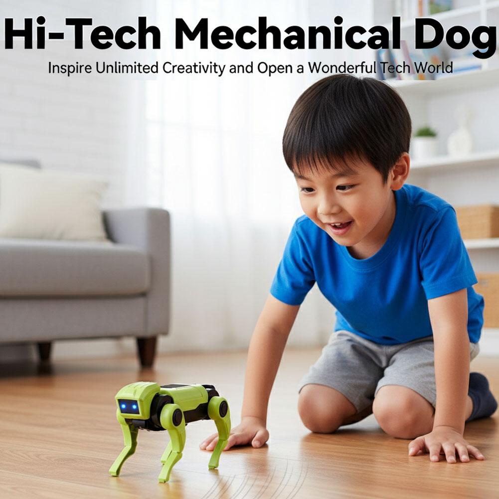 Rc Robot Children's Remote Control Mechanical Dog Toy Science Teaching Diy Assembling Model Electric Set Toys for Boys Kids Gift