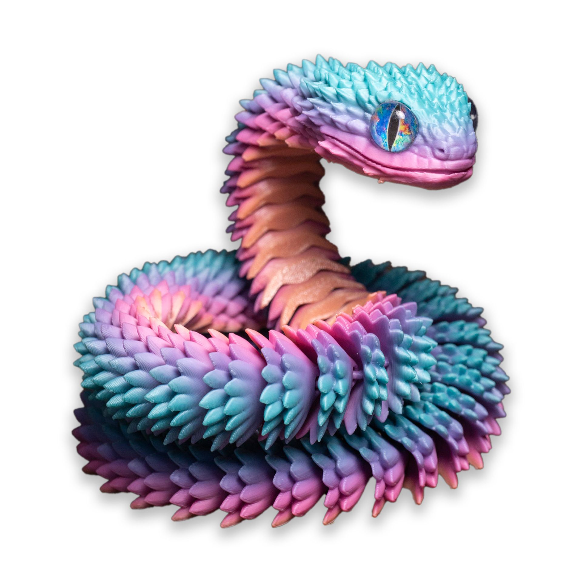 3D Printed Snake Movable Joint Fidget Toy Figurine Simulation Snake Office Desktop Ornament Gifts Crafts Figurines Miniatures