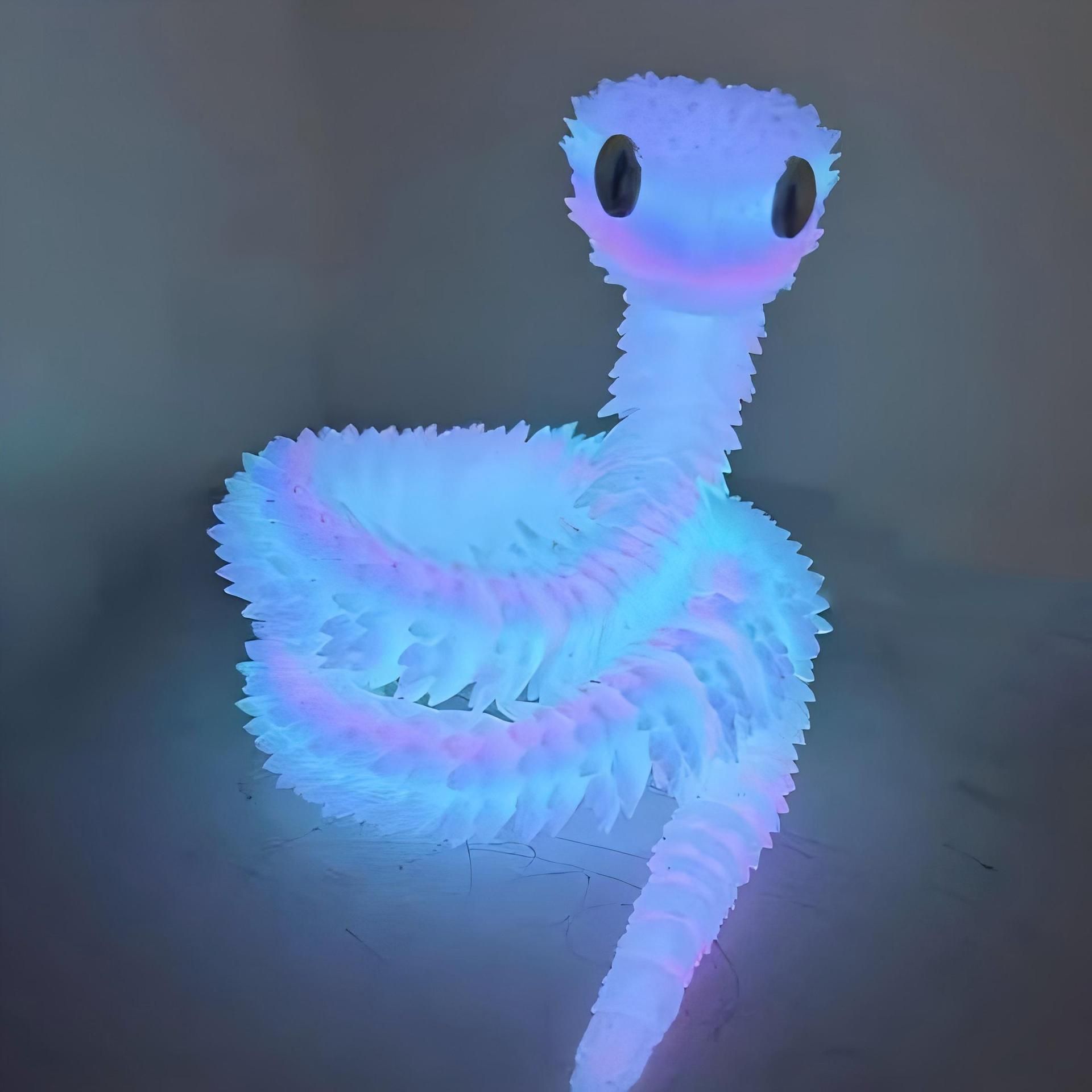 3D Printed Snake Movable Joint Fidget Toy Figurine Simulation Snake Office Desktop Ornament Gifts Crafts Figurines Miniatures